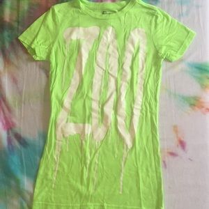 Bright slime Zoo York tee shirt size small